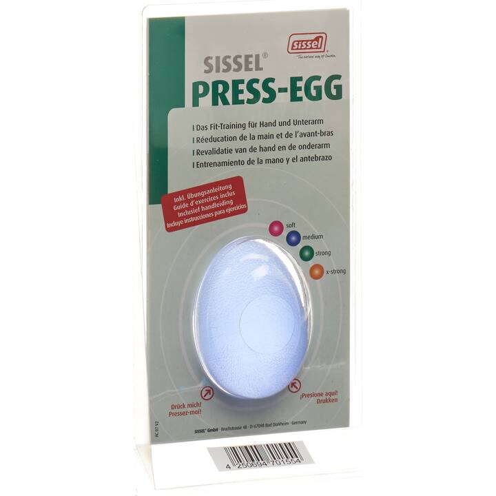SISSEL Press Egg medium Handtrainer Ball (Blau)