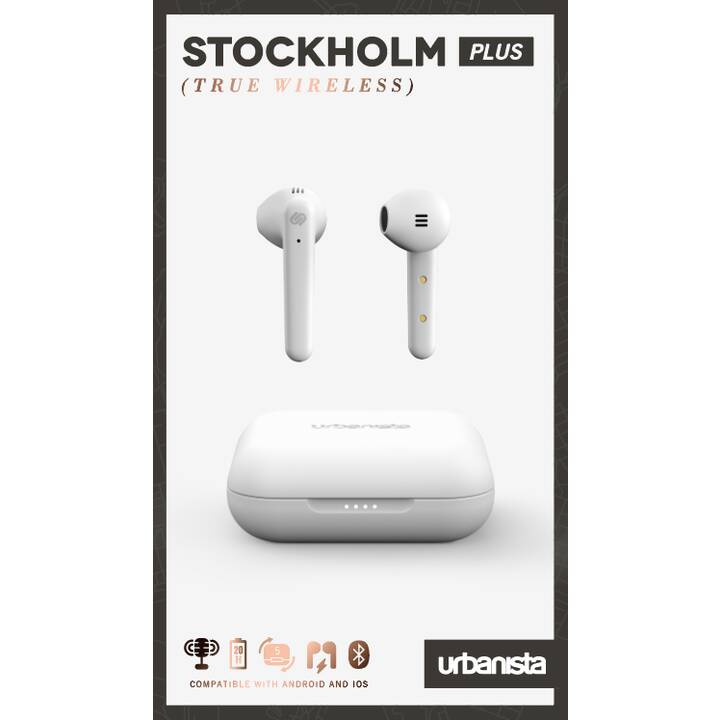 URBANISTA Stockholm Plus (In-Ear, Bluetooth 5.0, Bianco) - Interdiscount