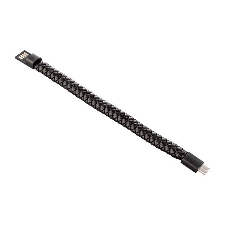 INTERTRONIC Bracelet Câble USB (USB A, USB de type C, 0.23 m)