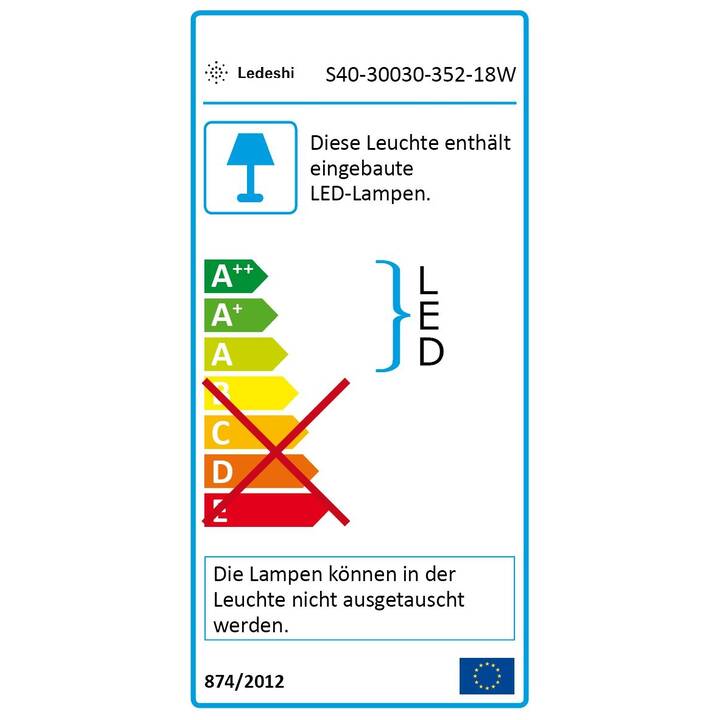 LEDESHI STRIPE Aufbauspots (LED, 18 W)