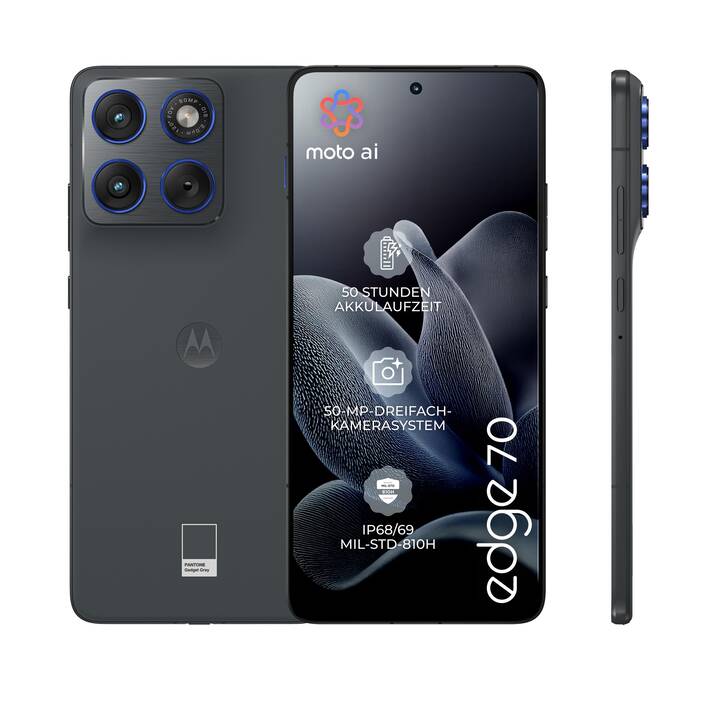 MOTOROLA moto edge 70 (512 GB, Grau, 6.7", 50 MP, 5G)