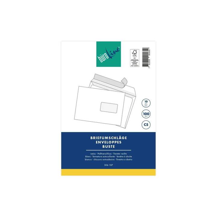 BÜROLINE Enveloppes (C5, 10 pièce)