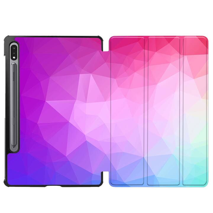 EG coque pour Samsung Galaxy Tab S8+ 12.4" (2022) - violet - géométrique
