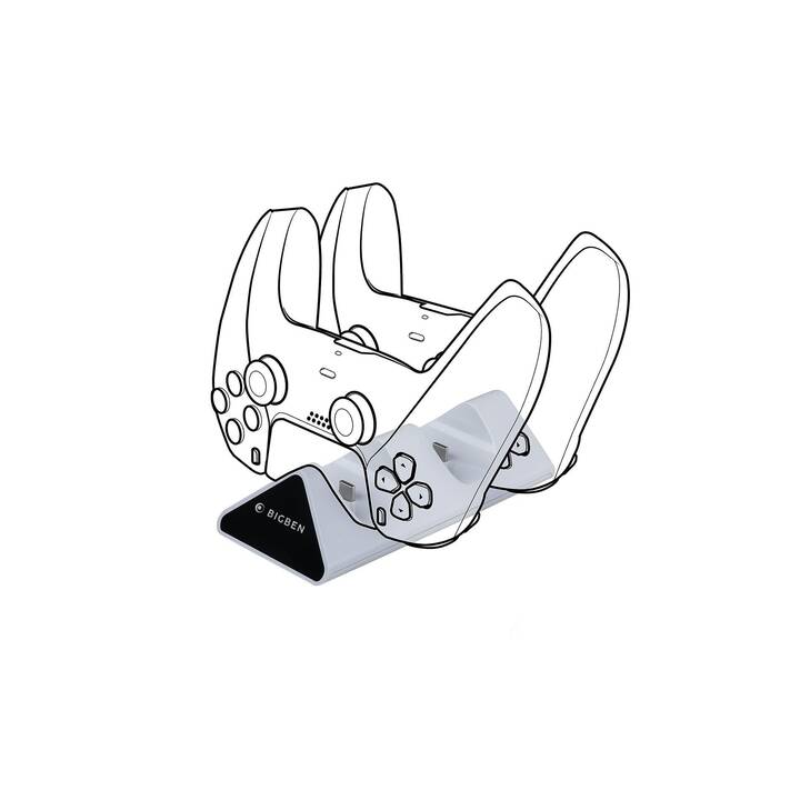 NACON Dual-Charger V2 Stazione di carico (PlayStation 5, Nero, Bianco)