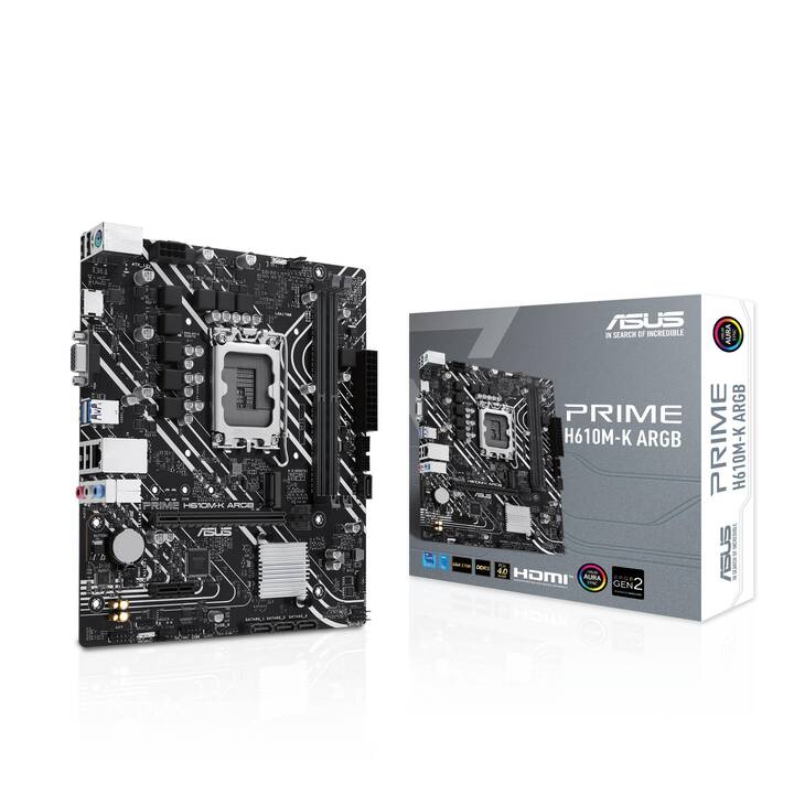 ASUS PRIME H610M-K ARGB (LGA 1700, Intel H610, Micro ATX)
