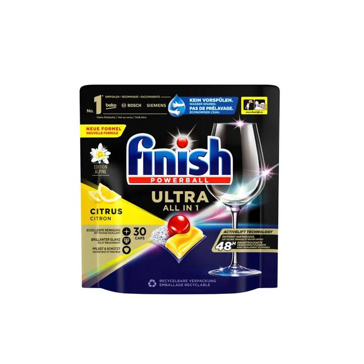FINISH Détergents pour lave-vaisselle Ultra All in 1 Agrume (30 Tabs)