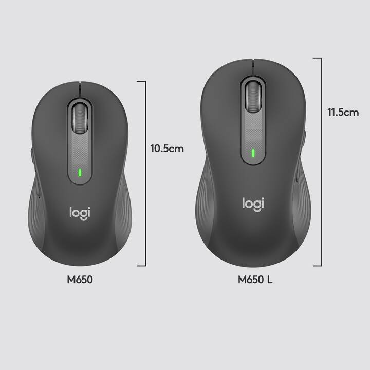 LOGITECH M650 L Left Wireless Mouse (Senza fili, Universale)
