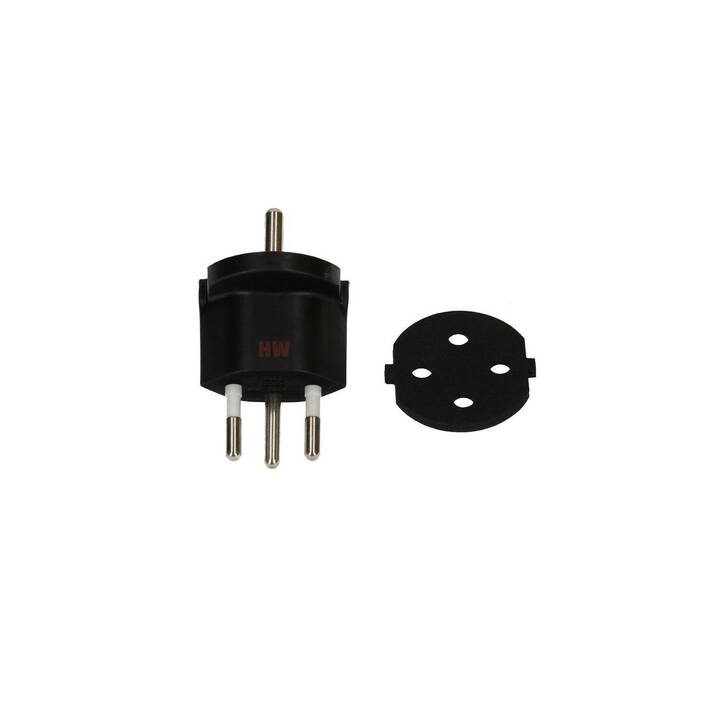 MAX HAURI Adaptateur de fixation IP44 T12 3-pin (Type F, Prise Schuko / Type J, CH)