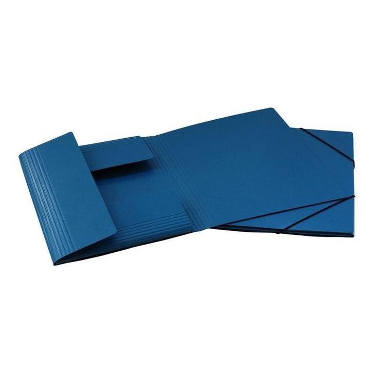 EROLA Cartellina con elastico Pressspan (Blu, A4, 1 pezzo)