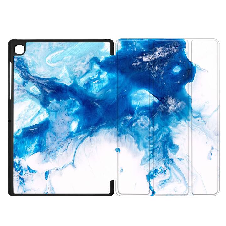EG coque pour Samsung Galaxy Tab A7 Lite 8.7" (2021) - bleu - marbre