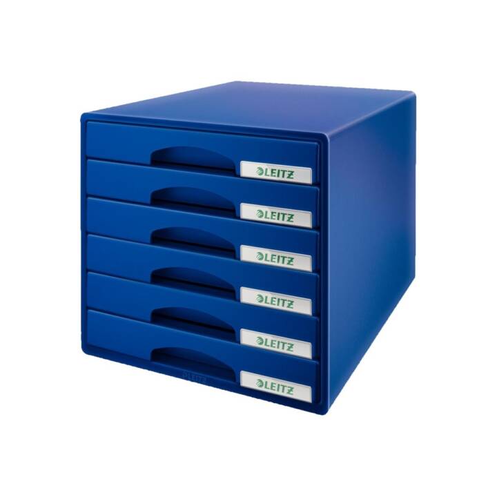 LEITZ Boite à tiroirs de bureau (A4, 287.0 mm  x 270.0 mm  x 363.0 mm, Bleu)
