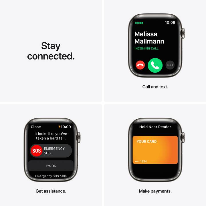 APPLE Watch Series 7 GPS + Cellular (45 mm, Acciaio Inox, GPS) -  Interdiscount