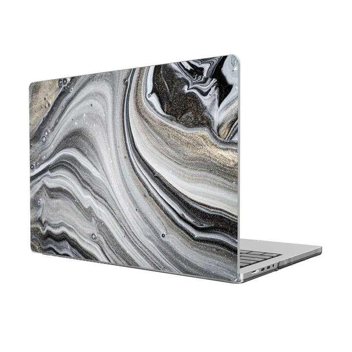 EG coque pour MacBook Pro 14" (M1 Chip) (2021) - marbre - noir