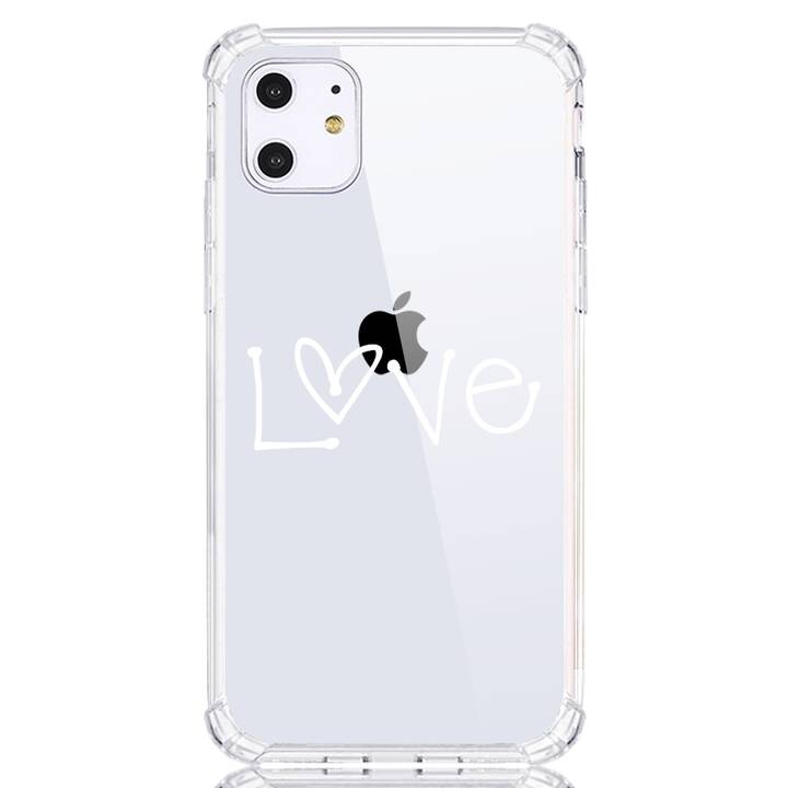 EG cover posteriore morbida in TPU per iPhone 13 Pro Max 6.7" (2021) - trasparente - amore
