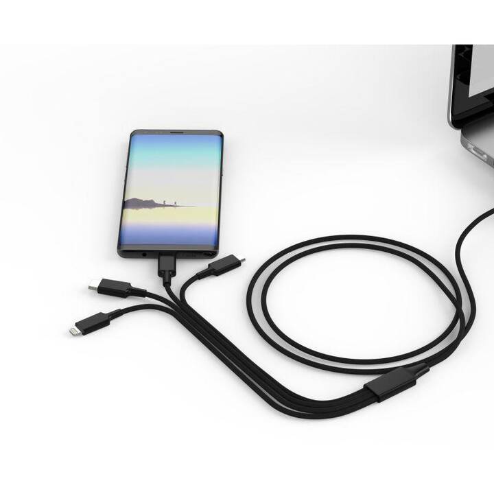 SMRTER Hydra Elite C Kabel (USB-C, Lightning, Micro USB, USB Typ-C, 120 cm)