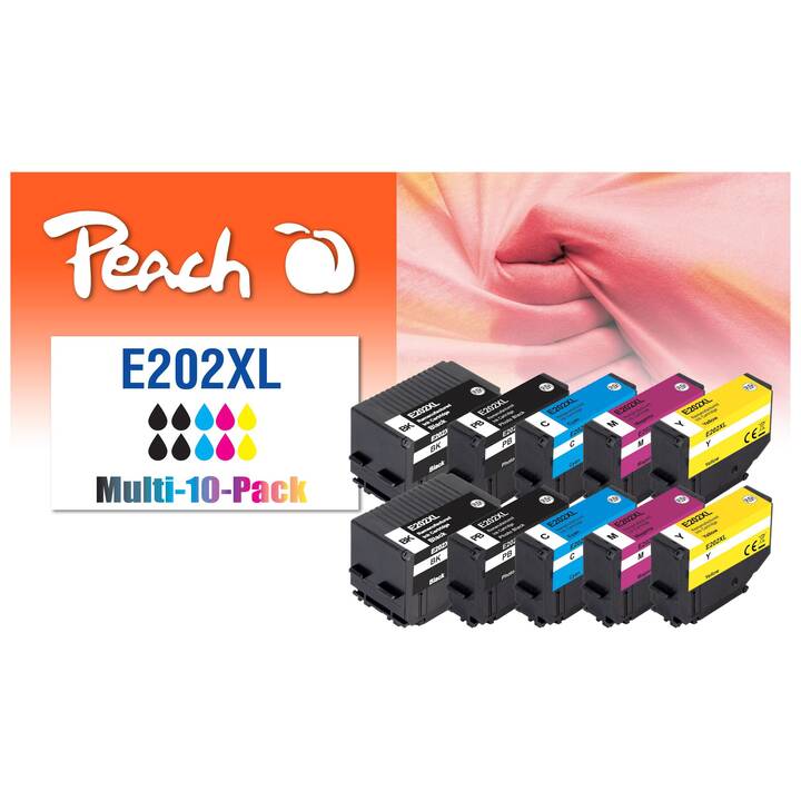 PEACH E202XL (Jaune, Noir, Magenta, Cyan, Multipack)