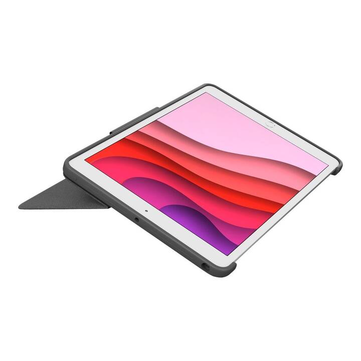 LOGITECH Combo Touch Type Cover (10.2", iPad Gen. 10 2022, Grigio)