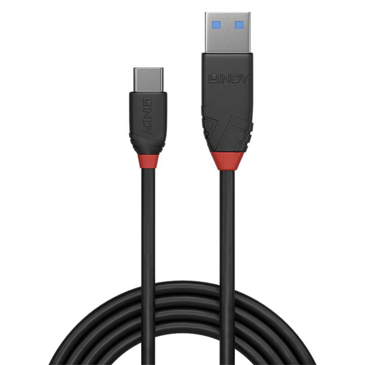LINDY USB-Kabel (USB 3.1 Typ-C, USB 3.1 Typ-A, 1 m)