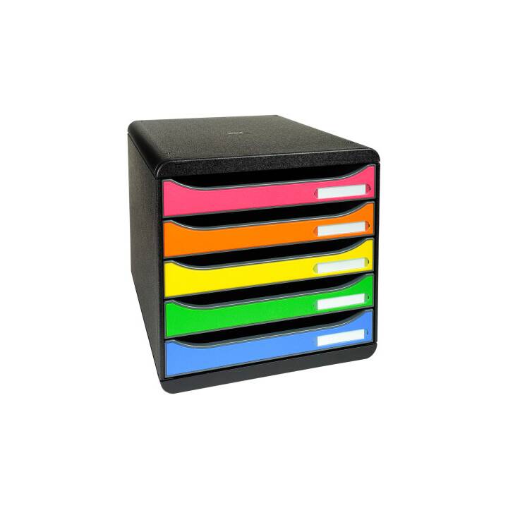 BIELLA Boite à tiroirs de bureau BIG-BOX Plus (A4+, 27.1 cm  x 34.7 cm  x 27.8 cm, Multicolore)