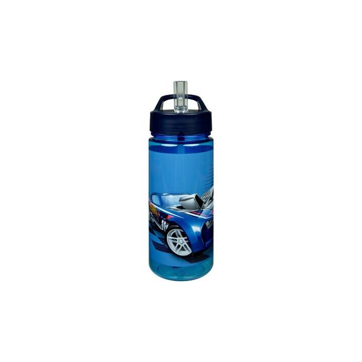 SCOOLI Kindertrinkflasche Aero Hot Wheels (0.5 l, Dunkelblau, Blau, Rot)