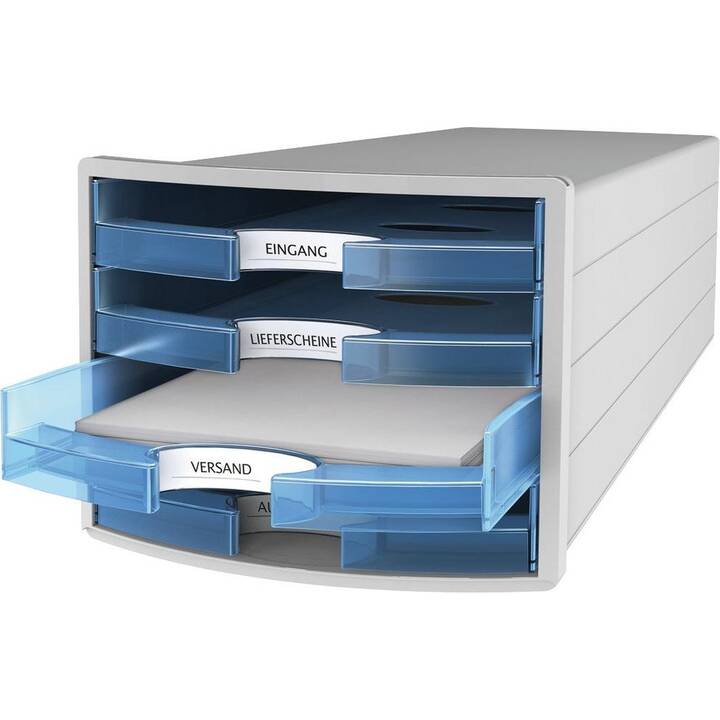 HAN Büroschubladenbox Impuls (A4, C4, 38 cm  x 36.7 cm  x 23.5 cm, Transparent)