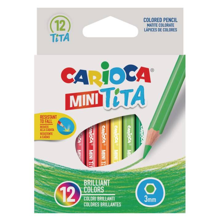 CARIOCA Crayons de couleur Mini Tita (Multicolore, 12 pièce)