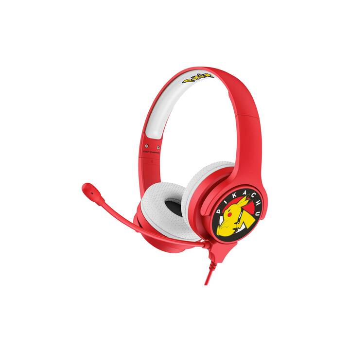OTL TECHNOLOGIES Pokemon Study Casque d'écoute pour enfants (On-Ear, Rouge)