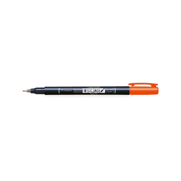 TOMBOW Fudenosuke Hard Penna a fibra (Arancione, 1 pezzo)