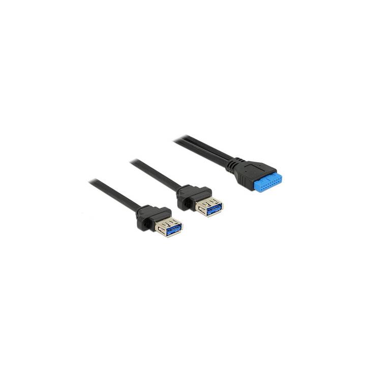 DELOCK USB-Kabel (USB 3.0, USB Typ-A, 0.8 m)
