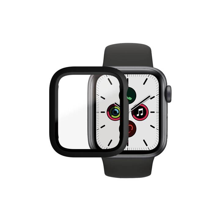 PANZERGLASS Full Body Apple Watch 4/5/6/SE 40mm Schutzfolie (Apple Watch 40 mm, Transparent, Schwarz)