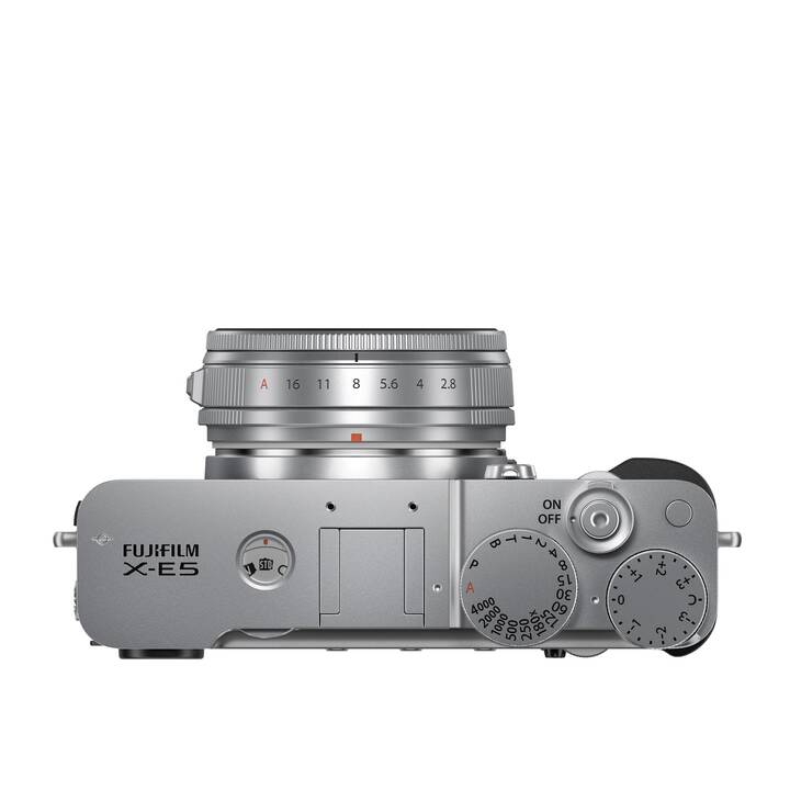 FUJIFILM X-E5 Silver Kit XF23mm SG Kit (40.2 MP, APS-C, Grau