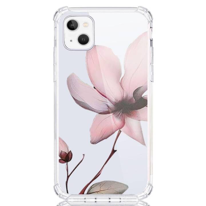 EG Backcover (iPhone 14 Plus, Blumen, Transparent)