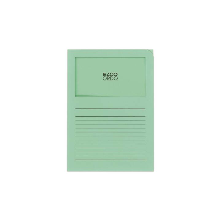 ELCO Cartellina trasparente (Verde, A4, 10 pezzo)