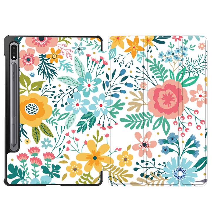 EG Custodia per Samsung Galaxy Tab S7 11" (2020) - fiori verdi
