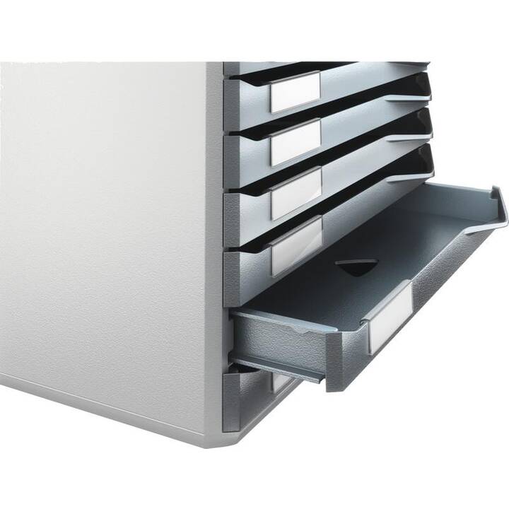 LEITZ Boite à tiroirs de bureau (A4, C4, 28.5 cm  x 35.5 cm  x 29.0 cm, Gris)