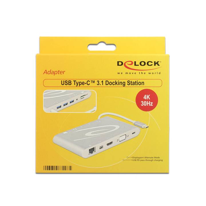 DELOCK Dockingstation (Mini DisplayPort, HDMI, VGA, USB 3.1, RJ-45 (LAN))