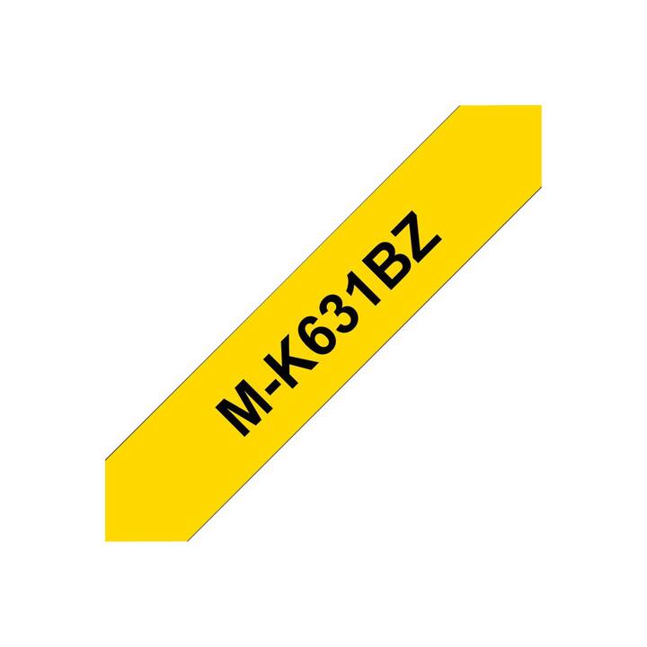 BROTHER MK631BZ Schriftband (Schwarz / Gelb, 12 mm)