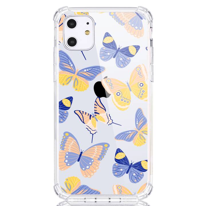 EG cover posteriore morbida in TPU per iPhone 13 mini 5.4" (2021) - trasparente - farfalla