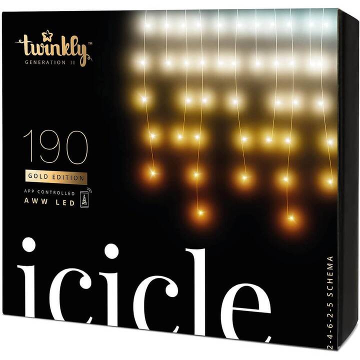TWINKLY Guirlande électrique Icicles (190 LEDs)