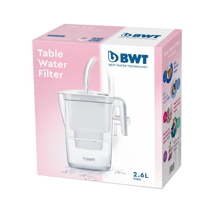 BWT Tischwasserfilter Vida elektronisch (1.4 l, Weiss)
