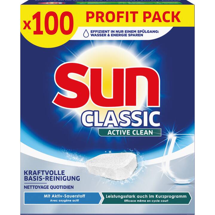 SUN Détergents pour lave-vaisselle Classic (100 Tabs)