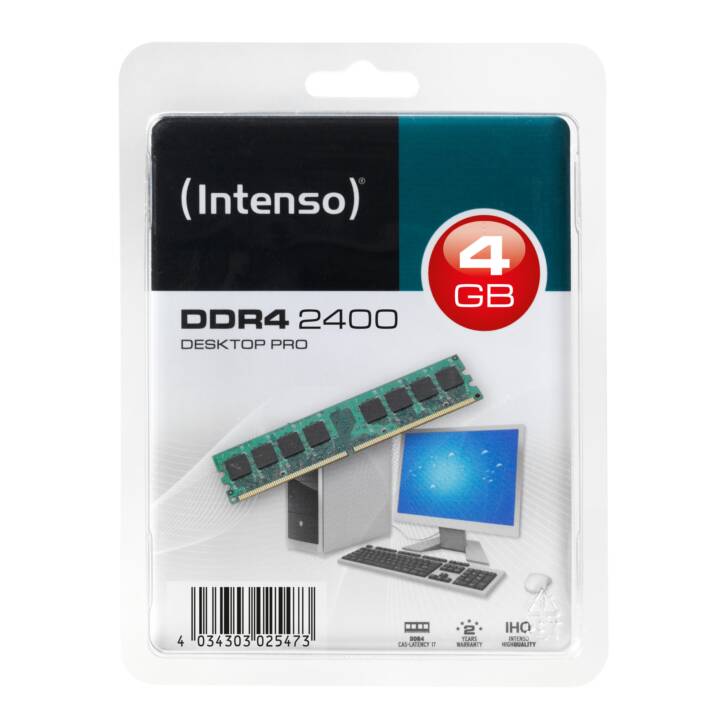 INTENSO Pro (1 x 4 Go, DDR4-SDRAM 2400.0 MHz, DIMM 288-Pin)