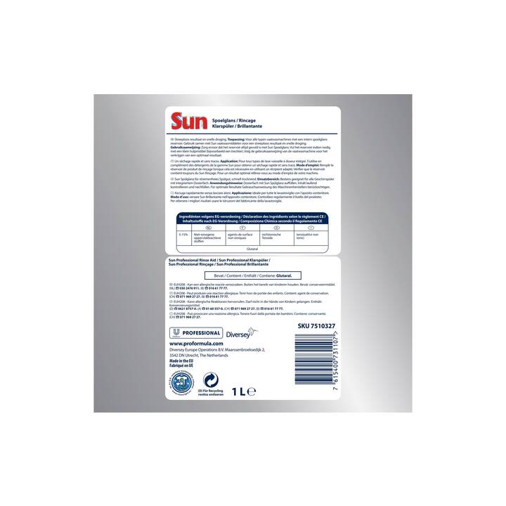 DIVERSEY PRO FORMULA Liquide de rinçage Sun Professional (1000 ml, Liquide)