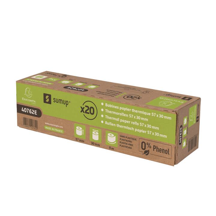 SUMUP Thermopapierrolle (20 Stück, 57 mm x 9 m)