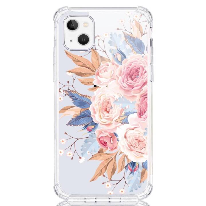 EG Backcover (iPhone 14 Plus, Fleurs, Transparent)