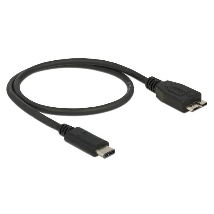DELOCK Câble USB (MicroUSB, USB de type C, 50 cm)
