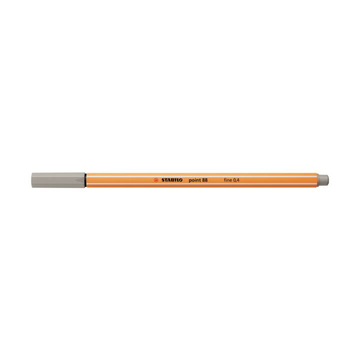 STABILO Point 88 Penna a fibra (Grigio caldo, 1 pezzo)