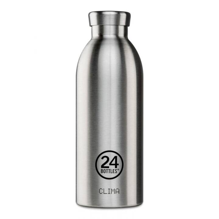 24BOTTLES Bottiglia sottovuoto Clima Steel (0.85 l, Cromo, Argento, Acciaio inox)