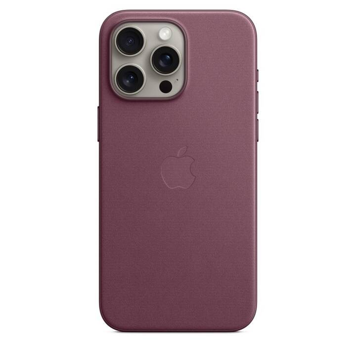 APPLE Backcover Fine Woven (iPhone 15 Pro Max, Rouge mûre)