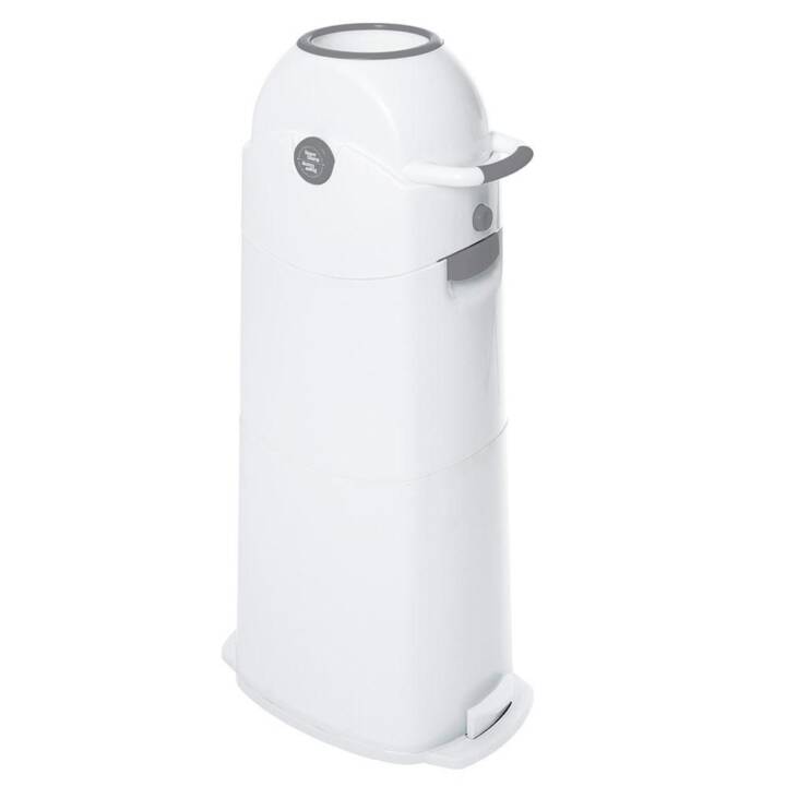 DIAPER CHAMP Poubelles à couches (80 l, Argent, Blanc)